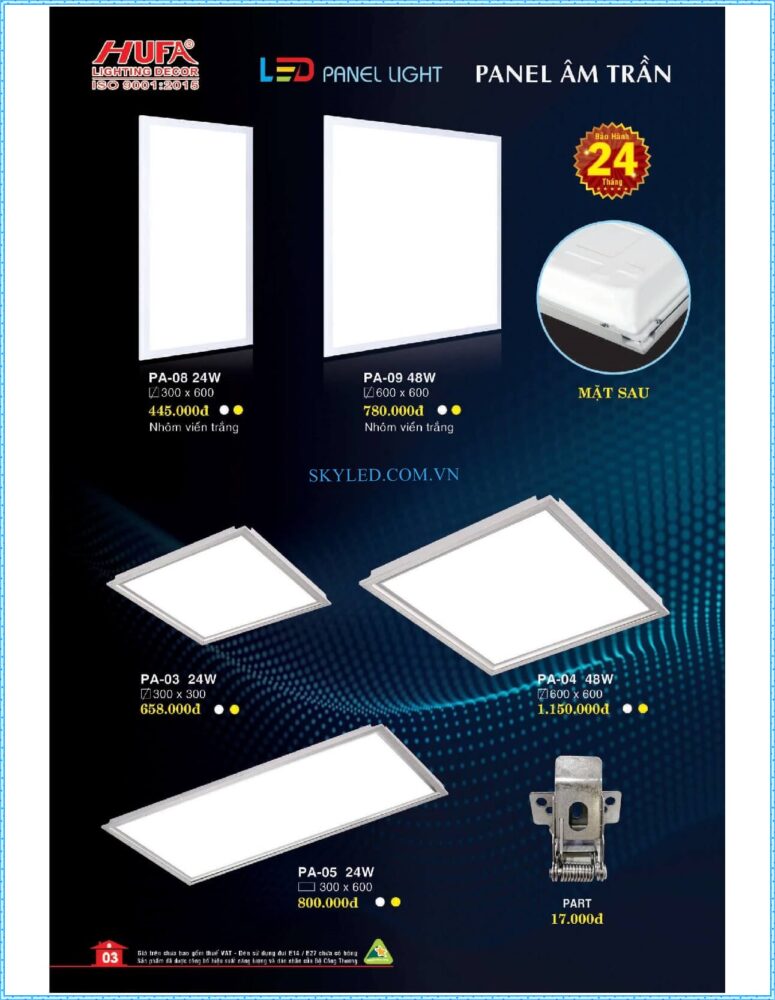 Bang Gia Den Led Hufa 2022 004