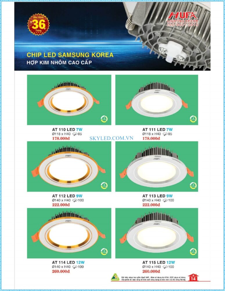 Bang Gia Den Led Hufa 2022 015