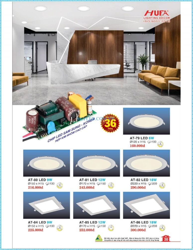 Bang Gia Den Led Hufa 2022 021