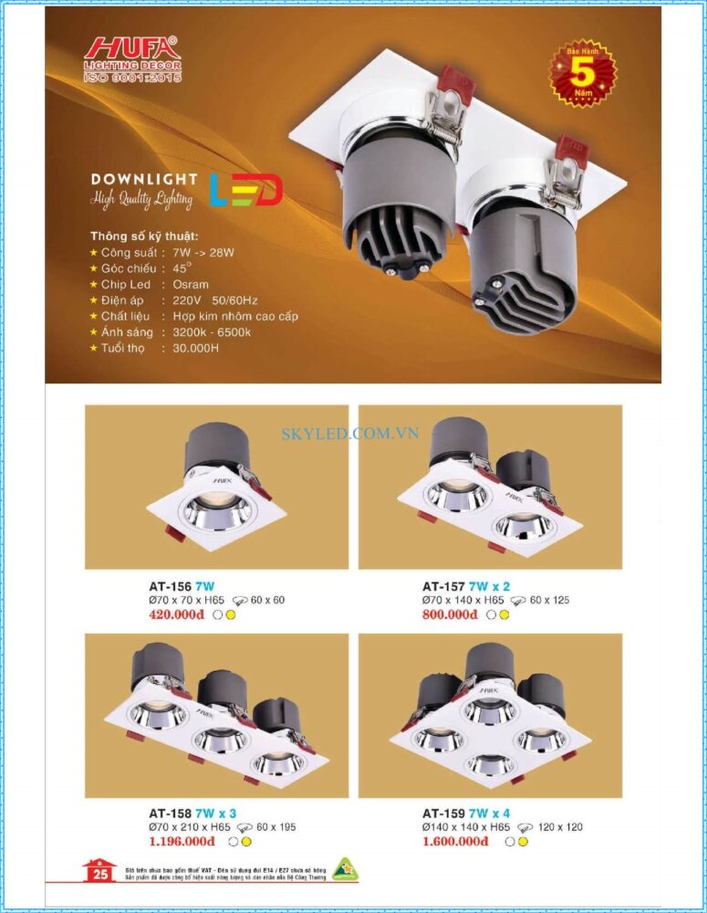 Bang Gia Den Led Hufa 2022 026