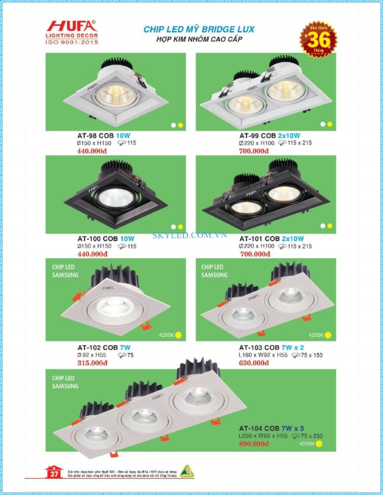 Bang Gia Den Led Hufa 2022 028
