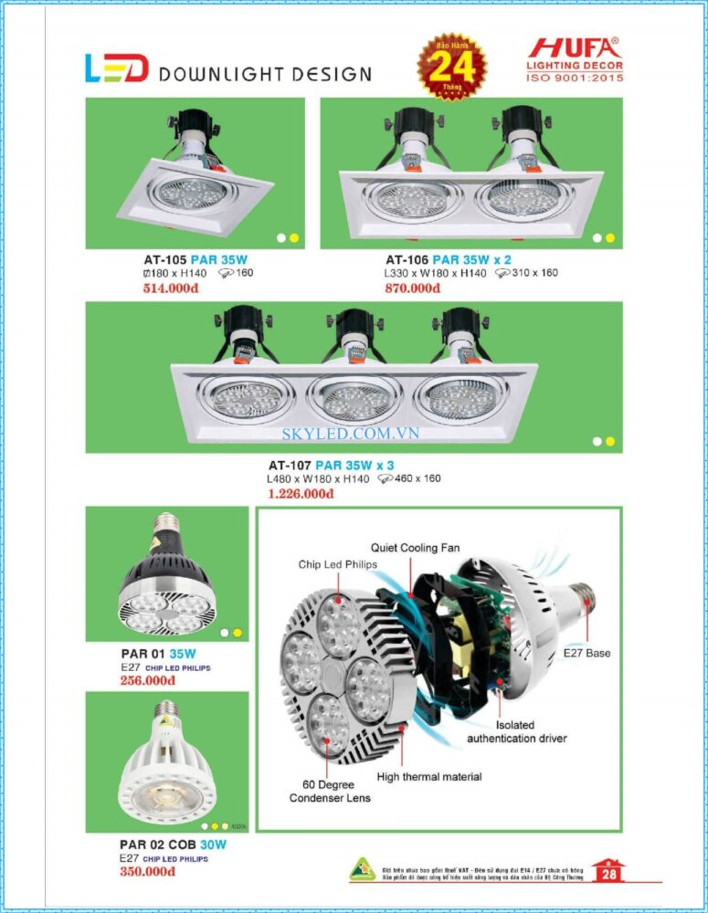 Bang Gia Den Led Hufa 2022 029