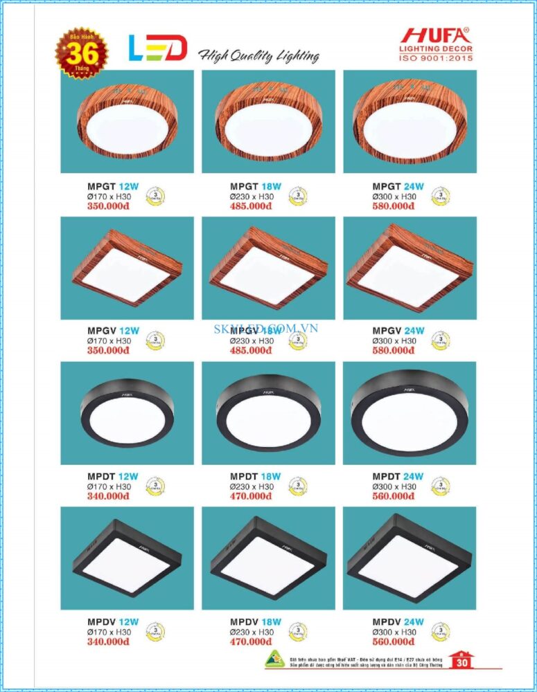 Bang Gia Den Led Hufa 2022 031