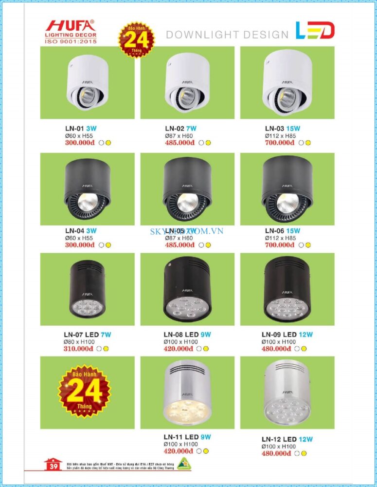 Bang Gia Den Led Hufa 2022 040