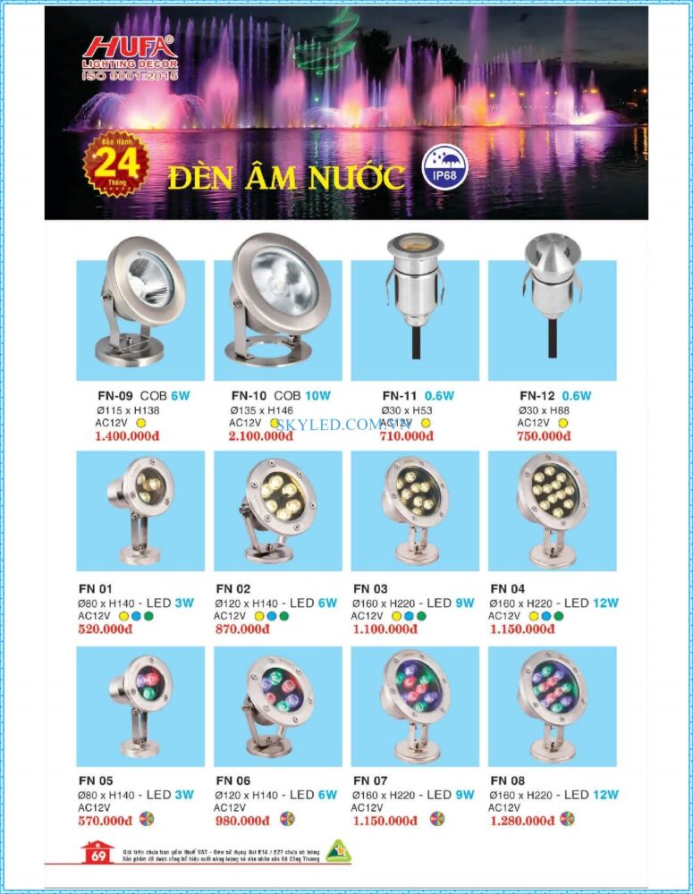 Bang Gia Den Led Hufa 2022 070