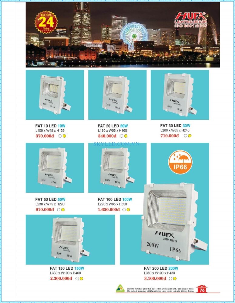 Bang Gia Den Led Hufa 2022 077