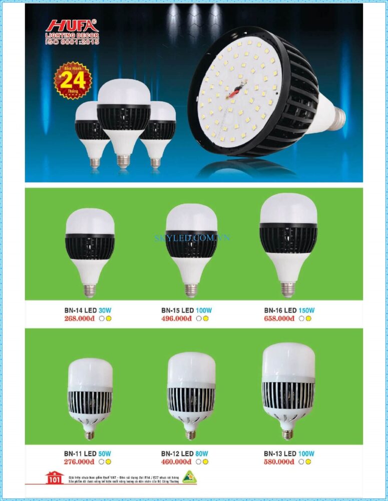 Bang Gia Den Led Hufa 2022 102