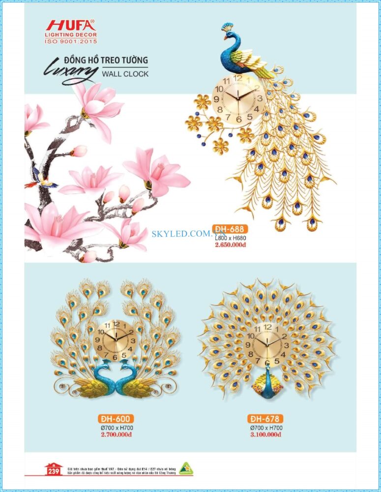 Bang Gia Den Led Hufa 2022 240