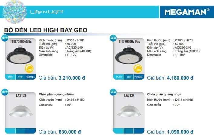 Bang Gia Den Led Highbay Geo