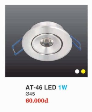 Den Led Downlight Hop Kim Nhom Cao Cap At 46 Led 1w Hufa