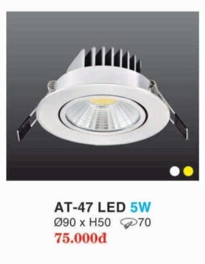 Den Led Downlight Hop Kim Nhom Cao Cap At 47 Led 5w Hufa