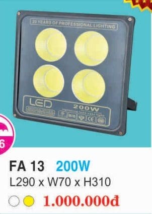 Den Pha Led Fa 13 200w Hufa