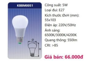 Den Led Bulb Doi Mau Kbbm0051