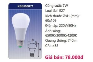 Den Led Bulb Doi Mau Kbbm0071