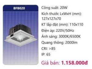 Den Led Downlight Am Tran Cao Chieu Saubfb020