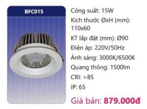 Den Led Downlight Am Tran Cao Chieu Saubfc015