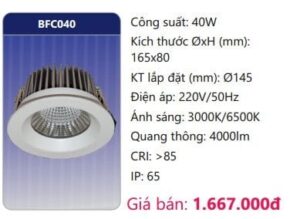 Den Led Downlight Am Tran Cao Chieu Saubfc040