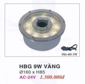 Den Pha Led Duoi Nuoc Hbg 9w Vang