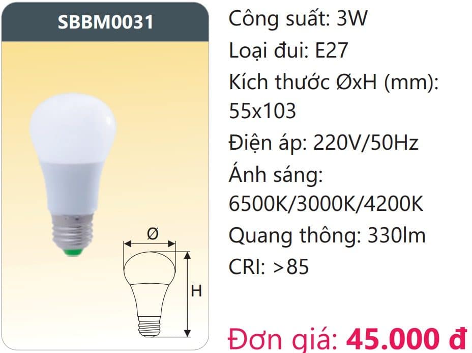 Bong Led Doi Mausbbm0031