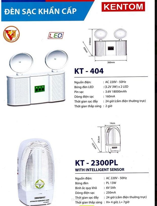 Bang Gia Den Kt 2300pl