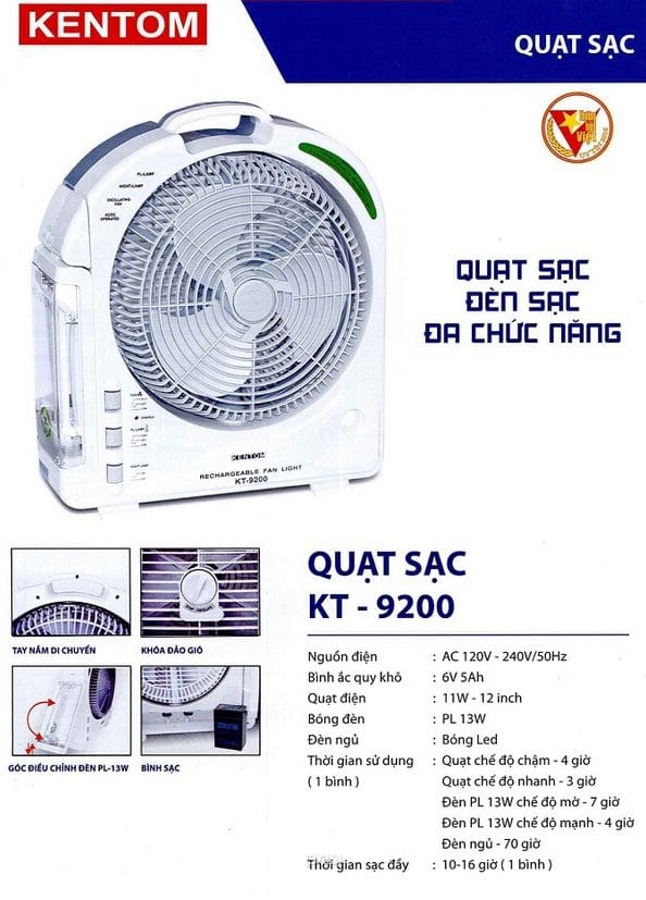 Bang Gia Quat Sat Kt 9200