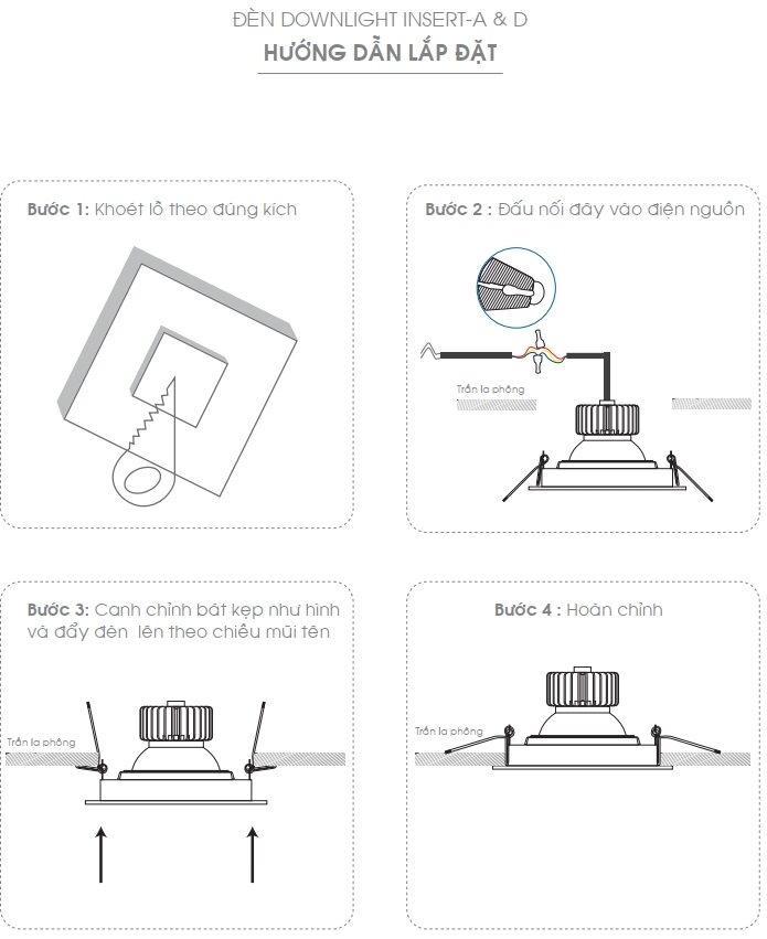 Huong Dan Lap Dat Den Led Am Tran Doi, Ba Insert A + D Acumen