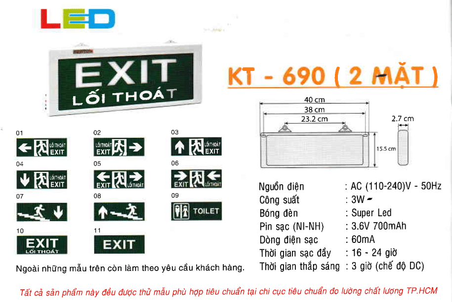Den Exit Kentom Kt 680 2 Mặt