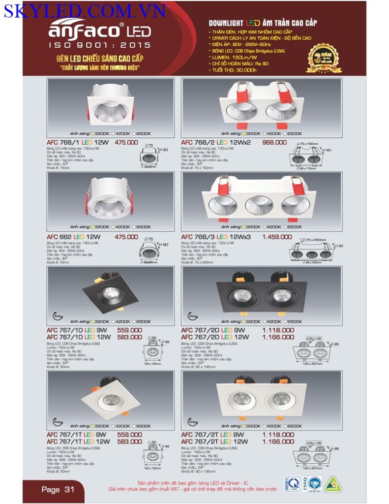 Catalogue Bang Gia Den Led Anfaco Thang 7 2022 032