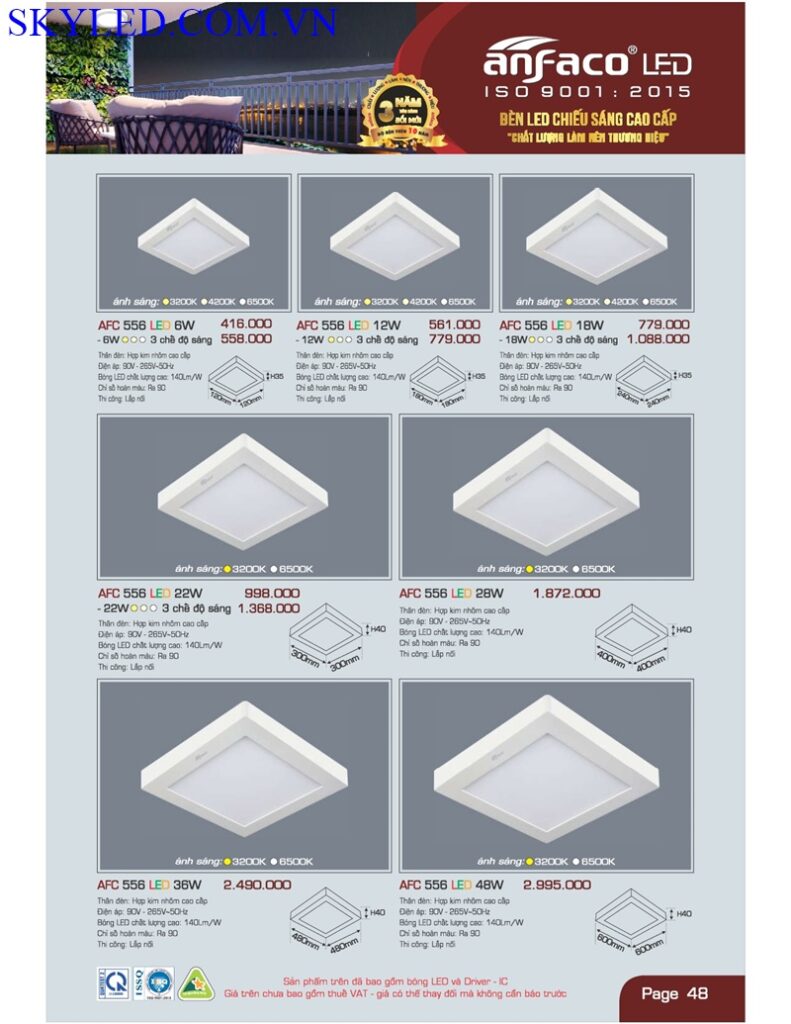 Catalogue Bang Gia Den Led Anfaco Thang 7 2022 049