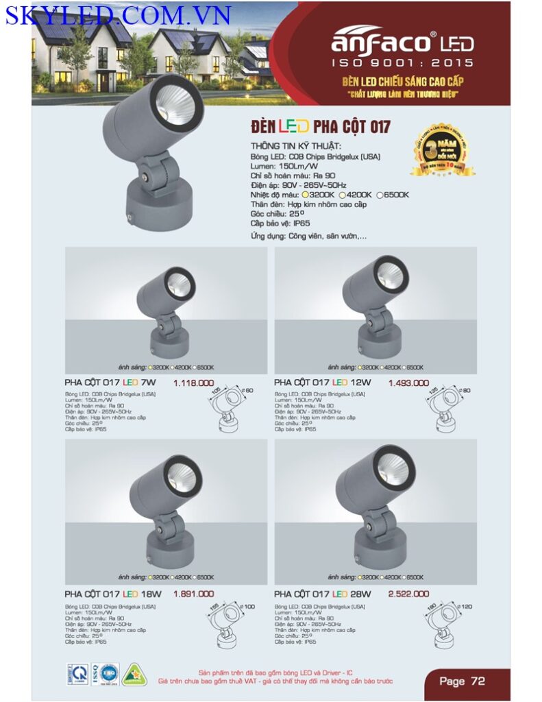 Catalogue Bang Gia Den Led Anfaco Thang 7 2022 073