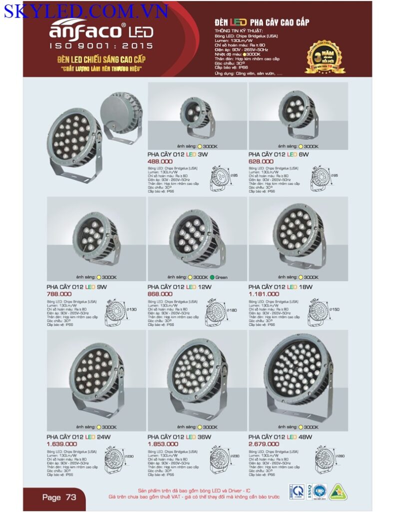 Catalogue Bang Gia Den Led Anfaco Thang 7 2022 074