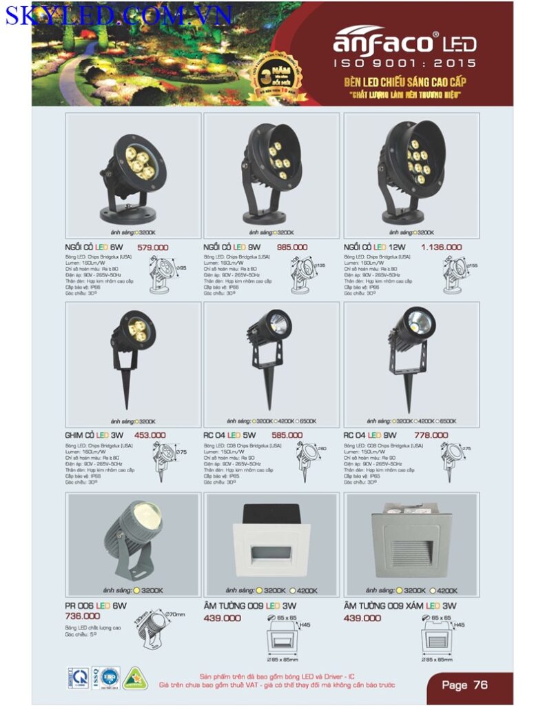 Catalogue Bang Gia Den Led Anfaco Thang 7 2022 077