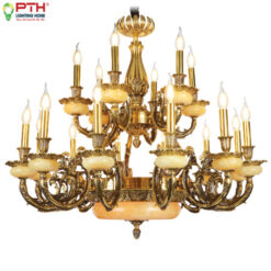 Đèn Chùm Đồng Chao Đá CDQT – 187