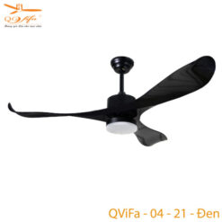 Quạt Trần Có Đèn LED QViFa – 04 – 21 / Đen