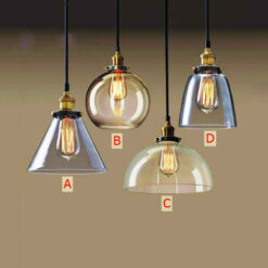 Đèn thả thủy tinh trà hình tròn THCN 11 B