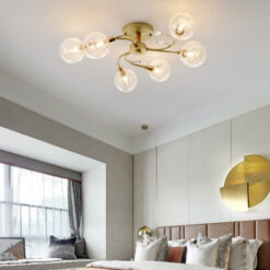 Đèn thả ốp trần 6 chao thủy tinh THCN 275