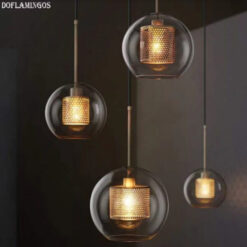 Đèn thủy tinh hình cầu tổ ong THCN 163 – 20