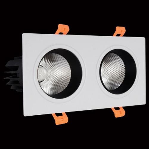 la-518 Đèn âm trần vuông chiếu điểm L180*W80*H92 - COB 12W*2, Khoét Lỗ L150*W75