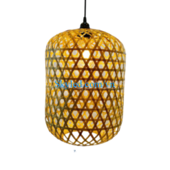 Đèn mây tre đan mẫu đèn quả bom nan dẹt