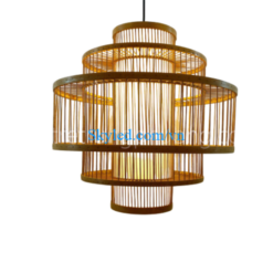Đèn mây tre mẫu đèn trụ tăm tre