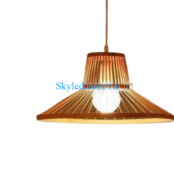 Đèn mây tre mẫu đèn nón có cổ