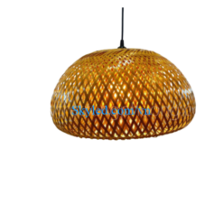 Đèn tre đan hai lớp hình nấm