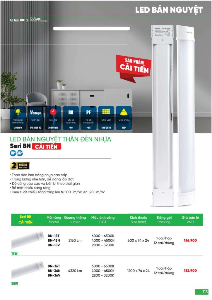 Bảng giá Đèn led MPE, thiết bị điện MPE mới nhất 2024 113