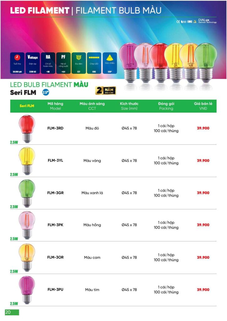 Bảng giá Đèn led MPE, thiết bị điện MPE mới nhất 2024 20