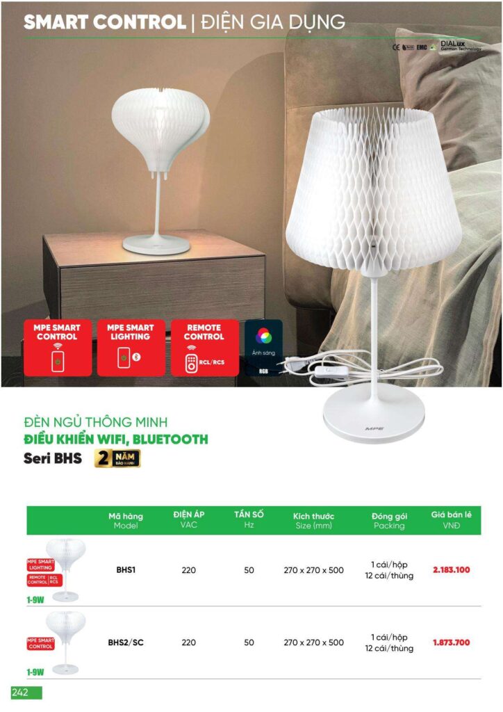 Bảng giá Đèn led MPE, thiết bị điện MPE mới nhất 2024 242