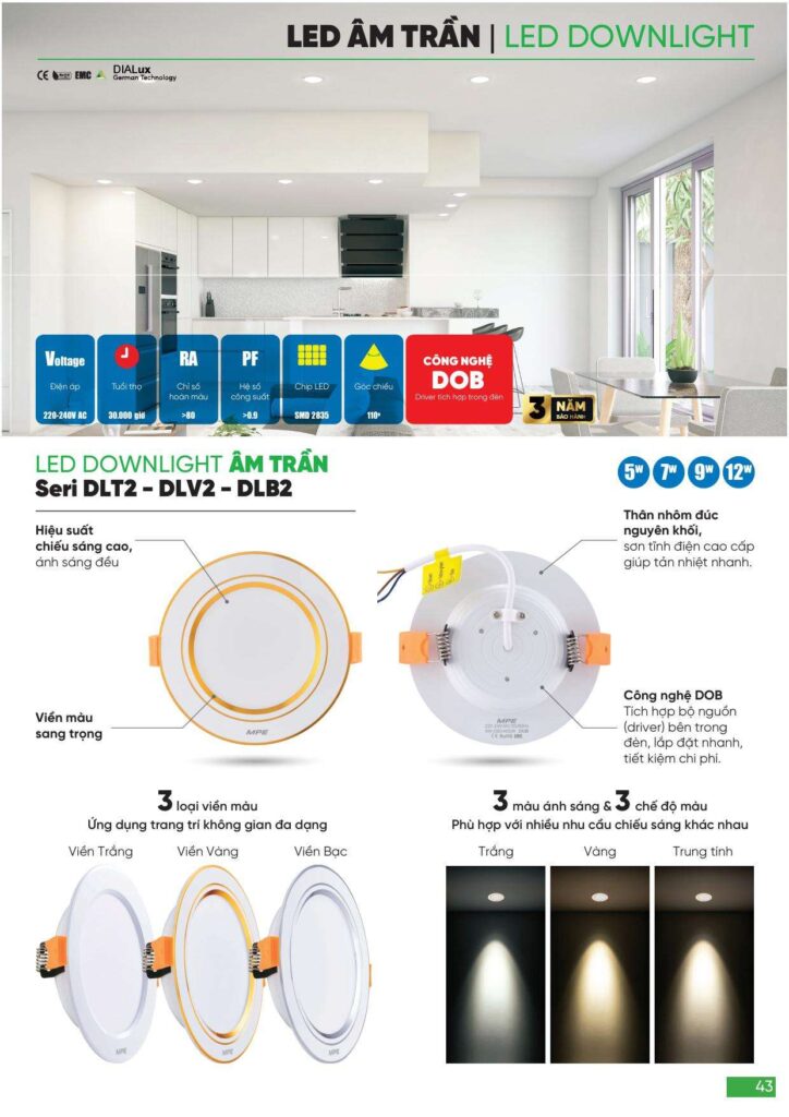 Bảng giá Đèn led MPE, thiết bị điện MPE mới nhất 2024 43