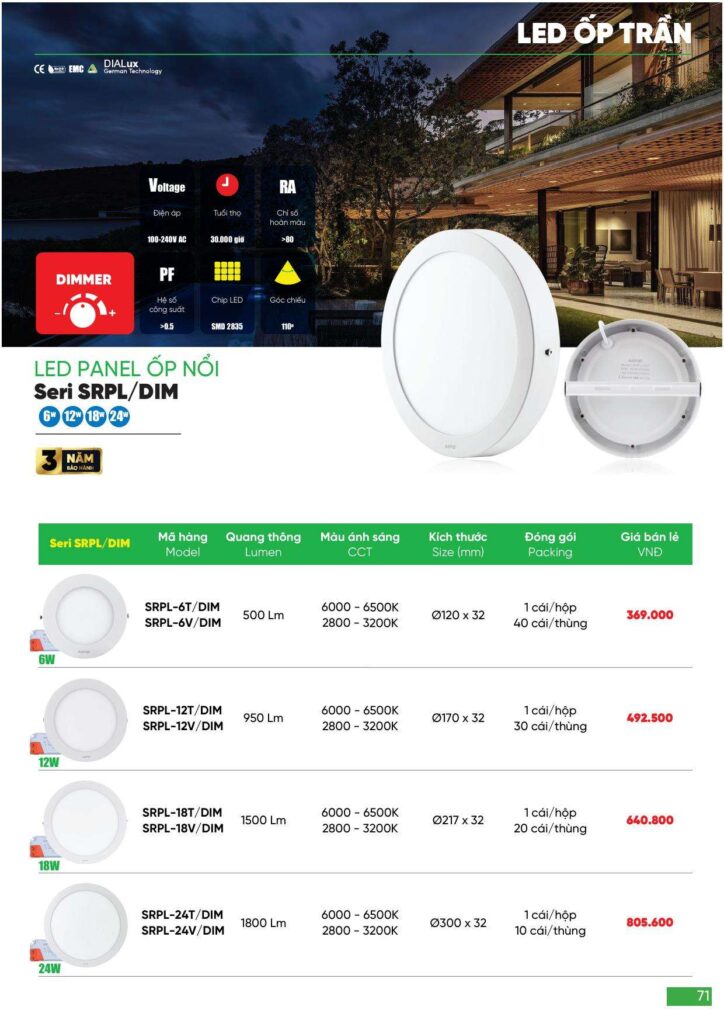 Bảng giá Đèn led MPE, thiết bị điện MPE mới nhất 2024 71