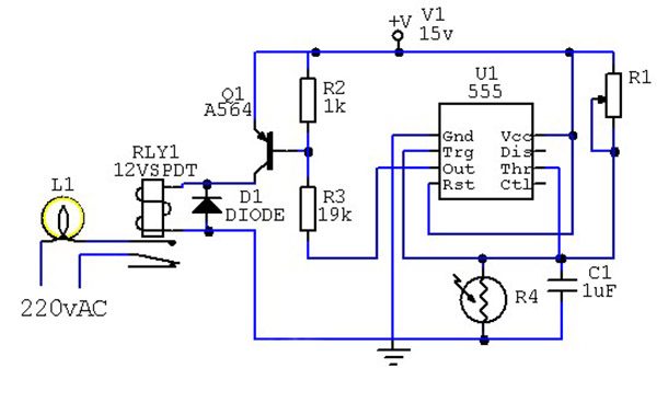 Sơ Đồ Mạch Điện Bật Tắt khi Trời Tối