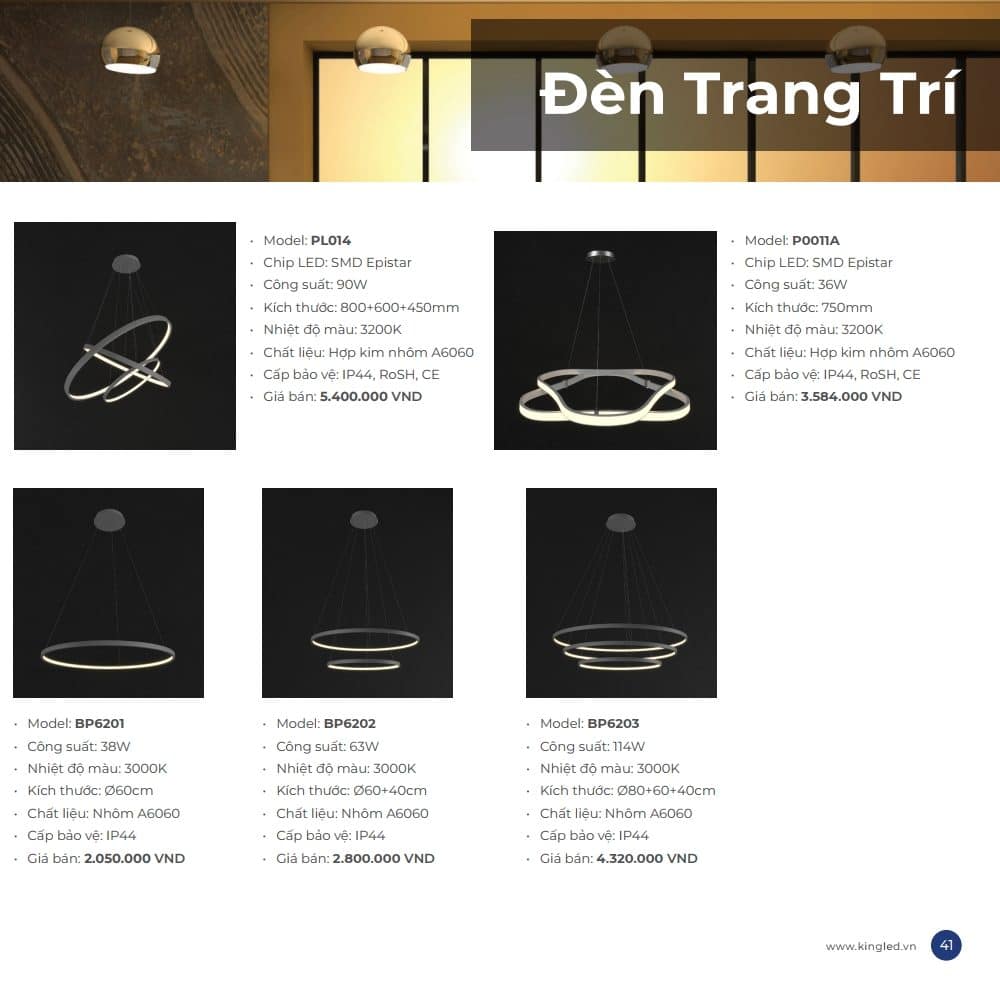 Bang Gia Den Trang Tri Kingled