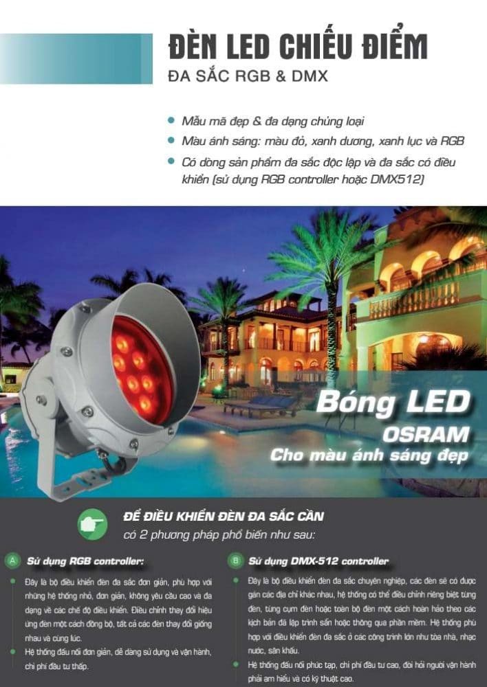 Bang Gia Den Led Chieu Diem Da Sac Vinaled